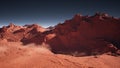 The surface of the red planet Mars. Mars colonization and space travel concept. The image is designed for futuristic