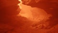 The surface of the red planet Mars during a dusty sandstorm. Mars colonization and space travel concept. The image is