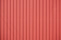 Surface of red profile metal sheeting Royalty Free Stock Photo