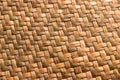 Surface of reed mats pattern background. Royalty Free Stock Photo
