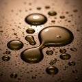 The surface reflects light highlighting the droplets glossy texture Royalty Free Stock Photo