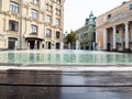 Surface of Ruble Fountain on Birzhevaya Square