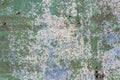 Surface of rusty iron with remnants of old multicolored paint texture background. Rust, corrosion on metal and remnants of blue, g Royalty Free Stock Photo