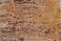 Surface of rusty iron with remnants of old paint, chipped paint, beige texture, background Royalty Free Stock Photo