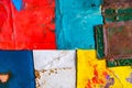 Old rusty metal background texture. grunge texture of colorful old paint surface Royalty Free Stock Photo