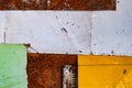 Old rusty metal background texture. grunge texture of colorful old paint surface Royalty Free Stock Photo