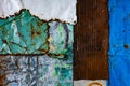 Old rusty metal background texture. grunge texture of colorful old paint surface Royalty Free Stock Photo