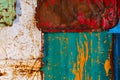 Old rusty metal background texture. grunge texture of colorful old paint surface Royalty Free Stock Photo