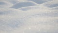 The surface of the sparkling fresh white snow. Frosty morning, free space for text. Royalty Free Stock Photo