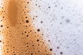 Surface texture of hot milk coffee and soft froth Royalty Free Stock Photo