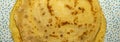The surface texture of the pancake close up Royalty Free Stock Photo