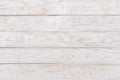 Surface of textured wood planks painted with white paint. Empty background of horizontal white wood boards. Rustic tabletop Royalty Free Stock Photo