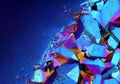 surface of Titanium Aura Crystal Cluster stone Royalty Free Stock Photo