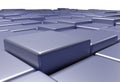 Surface of uneven tiles brick or cubes, 3d illustration