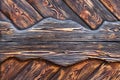 Surface is very textured of old brushed boards covered with stain. Dark brown Wood background. Royalty Free Stock Photo