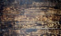 Surface of vintage natural old dark wood texture panels, old brown wood texture, top view brown wooden background Royalty Free Stock Photo
