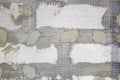 surface of wall with applied construction grid for plaster application Royalty Free Stock Photo