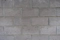 Surface of wall made of gray concrete masonry units Royalty Free Stock Photo