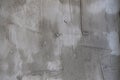 The surface of the wall is plastered with concrete. Royalty Free Stock Photo