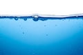 The surface of the water is soft, clear, clean, below the blue Royalty Free Stock Photo