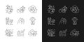 Surface water sport linear icons set for dark and light mode Royalty Free Stock Photo