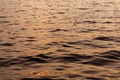 Surface of water with waves background texture, wave close up, light playing on the sea surface, the surface of golden water at Royalty Free Stock Photo