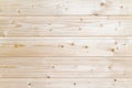 Surface wooden plank light yellow background. Flat lay view of texture, close-up wooden pattern. Royalty Free Stock Photo