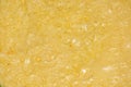 The surface of the yellow homemade omelet from above