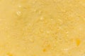 The surface of the homemade omelet is macro