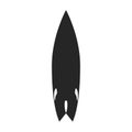 Surfboard black vector icon.Black vector illustration surf Isolated illustration of surfboard icon on white background.