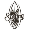 Surf board ornament graphic surfing hawaii board