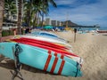 Surfboard rentals, Waikiki Royalty Free Stock Photo