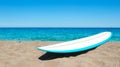 Surfboard on the sea beach Generated Image