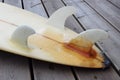 Surfboard After Shark Attack Royalty Free Stock Photo