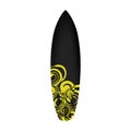 Surfboard For Surfing On Extremal Sea Waves Vector