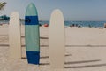 Surfboards on the beach place Royalty Free Stock Photo