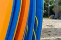 Surfboards in Sayulita Mexican Beach.