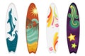 Surfboards set of four Royalty Free Stock Photo