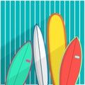 Surfboards Vector illustration Royalty Free Stock Photo