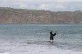 Surfcasting at the beach