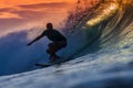 Surfer on Amazing Wave Royalty Free Stock Photo