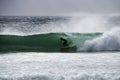 Surfer in a barrel Royalty Free Stock Photo