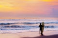 Surfer at the beach. Bali Royalty Free Stock Photo