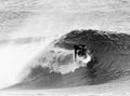 Surfer in black and white 6 Royalty Free Stock Photo