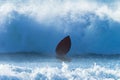 Surfer Board Crashing Wave