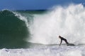 Surfer Wave Bottom Turn Royalty Free Stock Photo