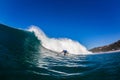 Surfer Wave Bottom Turn Royalty Free Stock Photo