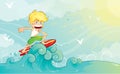 Surfer boy Royalty Free Stock Photo