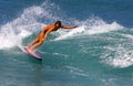 Surfer Cecilia Enriquez Surfing in Hawaii