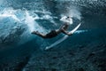 Surfer dives Royalty Free Stock Photo